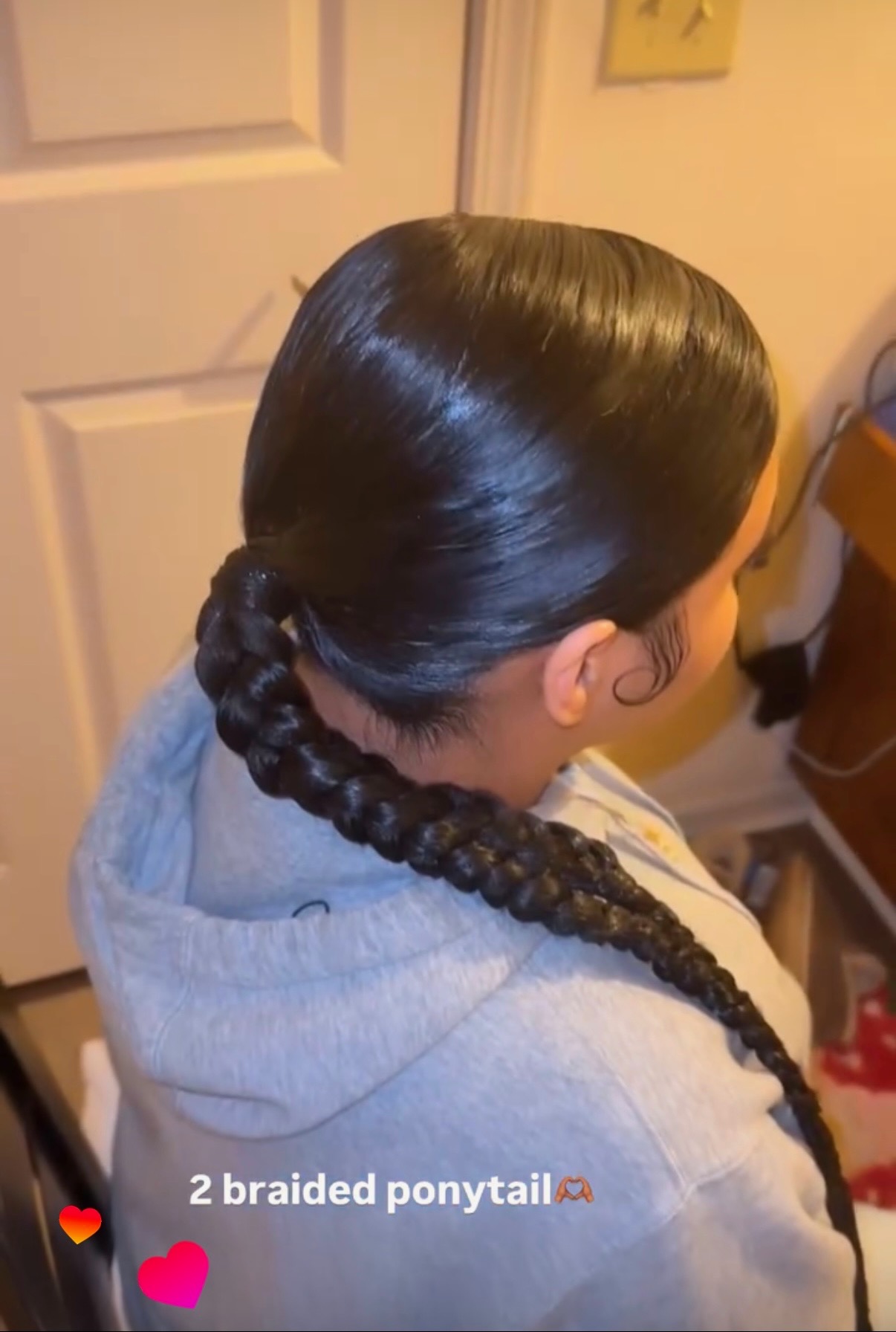 Sleek braided ponytail